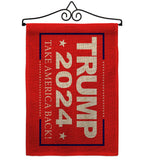 Trump Take America Back 2024 - Patriotic Americana Vertical Impressions Decorative Flags HG170180 Made In USA