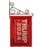 Trump Take America Back 2024 - Patriotic Americana Vertical Impressions Decorative Flags HG170180 Made In USA