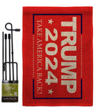 Trump Take America Back 2024 - Patriotic Americana Vertical Impressions Decorative Flags HG170180 Made In USA