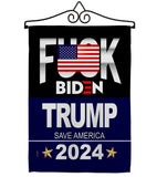 Fuck Biden Save America - Patriotic Americana Vertical Impressions Decorative Flags HG170188 Made In USA