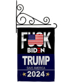 Fuck Biden Save America - Patriotic Americana Vertical Impressions Decorative Flags HG170188 Made In USA