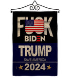 Fuck Biden Save America - Patriotic Americana Vertical Impressions Decorative Flags HG170188 Made In USA