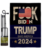 Fuck Biden Save America - Patriotic Americana Vertical Impressions Decorative Flags HG170188 Made In USA
