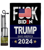 Fuck Biden Save America - Patriotic Americana Vertical Impressions Decorative Flags HG170188 Made In USA