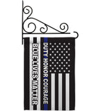 Honor Blue Live - Patriotic Americana Vertical Impressions Decorative Flags HG170207 Made In USA