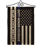 Honor Blue Live - Patriotic Americana Vertical Impressions Decorative Flags HG170207 Made In USA