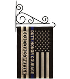 Honor Blue Live - Patriotic Americana Vertical Impressions Decorative Flags HG170207 Made In USA