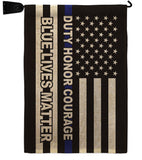 Honor Blue Live - Patriotic Americana Vertical Impressions Decorative Flags HG170207 Made In USA