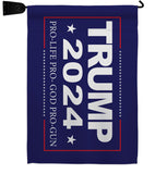 2024 Trump Pro Life - Patriotic Americana Vertical Impressions Decorative Flags HG170208 Made In USA