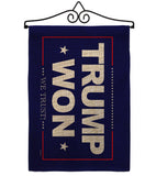 Trump Won - Patriotic Americana Vertical Impressions Decorative Flags HG170223 Made In USA