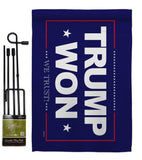 Trump Won - Patriotic Americana Vertical Impressions Decorative Flags HG170223 Made In USA