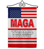 MAGA Trump - Patriotic Americana Vertical Impressions Decorative Flags HG170231 Made In USA