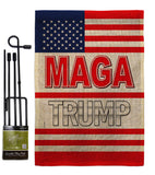 MAGA Trump - Patriotic Americana Vertical Impressions Decorative Flags HG170231 Made In USA