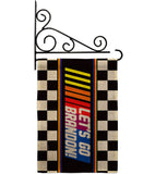 Race Let's Go Brandon - Patriotic Americana Horizontal Impressions Decorative Flags HG170247 Made In USA