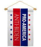 America Anti Biden - Patriotic Americana Horizontal Impressions Decorative Flags HG170251 Made In USA