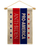 America Anti Biden - Patriotic Americana Horizontal Impressions Decorative Flags HG170251 Made In USA