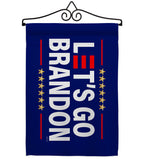 Let's Go Brandon Blue - Patriotic Americana Horizontal Impressions Decorative Flags HG170252 Made In USA