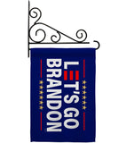 Let's Go Brandon Blue - Patriotic Americana Horizontal Impressions Decorative Flags HG170252 Made In USA