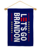 Let's Go Brandon Blue - Patriotic Americana Horizontal Impressions Decorative Flags HG170252 Made In USA