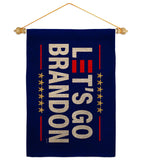Let's Go Brandon Blue - Patriotic Americana Horizontal Impressions Decorative Flags HG170252 Made In USA