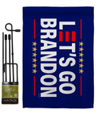 Let's Go Brandon Blue - Patriotic Americana Horizontal Impressions Decorative Flags HG170252 Made In USA