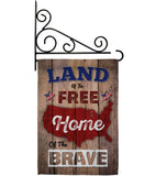 Land of the Free, Home of the Brave - Patriotic Americana Vertical Impressions Decorative Flags HG191110 Made In USA