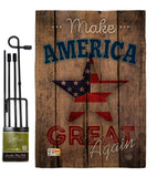 Make America Great Again - Patriotic Americana Vertical Impressions Decorative Flags HG191188 Made In USA