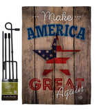 Make America Great Again - Patriotic Americana Vertical Impressions Decorative Flags HG191188 Made In USA