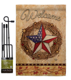 Welcome American Pride Reef - Patriotic Americana Vertical Impressions Decorative Flags HG191212 Made In USA