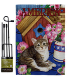 America Proud Kitten Cat - Patriotic Americana Vertical Impressions Decorative Flags HG191215 Made In USA