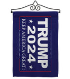 Trump 2024 - Patriotic Americana Vertical Impressions Decorative Flags HG192175 Made In USA