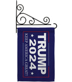 Trump 2024 - Patriotic Americana Vertical Impressions Decorative Flags HG192175 Made In USA