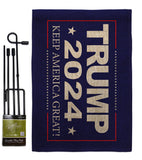 Trump 2024 - Patriotic Americana Vertical Impressions Decorative Flags HG192175 Made In USA