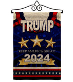 Keep America Great Trump - Patriotic Americana Vertical Impressions Decorative Flags HG192179 Made In USA