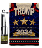 Keep America Great Trump - Patriotic Americana Vertical Impressions Decorative Flags HG192179 Made In USA