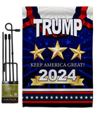 Keep America Great Trump - Patriotic Americana Vertical Impressions Decorative Flags HG192179 Made In USA