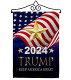 2024 Trump Keep America Great - Patriotic Americana Vertical Impressions Decorative Flags HG192181 Made In USA