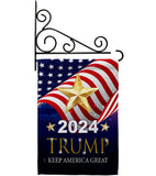 2024 Trump Keep America Great - Patriotic Americana Vertical Impressions Decorative Flags HG192181 Made In USA