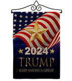 2024 Trump Keep America Great - Patriotic Americana Vertical Impressions Decorative Flags HG192181 Made In USA