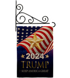 2024 Trump Keep America Great - Patriotic Americana Vertical Impressions Decorative Flags HG192181 Made In USA