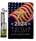 2024 Trump Keep America Great - Patriotic Americana Vertical Impressions Decorative Flags HG192181 Made In USA