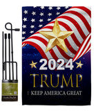 2024 Trump Keep America Great - Patriotic Americana Vertical Impressions Decorative Flags HG192181 Made In USA