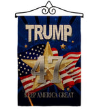 Trump 47 Keep America Great - Patriotic Americana Vertical Impressions Decorative Flags HG192324 Made In USA