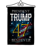 Trump 47 Best Ever - Patriotic Americana Vertical Impressions Decorative Flags HG192325 Made In USA