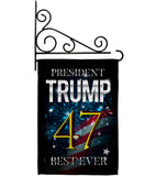 Trump 47 Best Ever - Patriotic Americana Vertical Impressions Decorative Flags HG192325 Made In USA