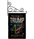 Trump 47 Best Ever - Patriotic Americana Vertical Impressions Decorative Flags HG192325 Made In USA