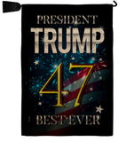 Trump 47 Best Ever - Patriotic Americana Vertical Impressions Decorative Flags HG192325 Made In USA