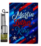 Martin Luther King - Patriotic Americana Vertical Impressions Decorative Flags HG192383 Made In USA