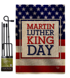 MLK Day - Patriotic Americana Vertical Impressions Decorative Flags HG192385 Made In USA