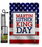 MLK Day - Patriotic Americana Vertical Impressions Decorative Flags HG192385 Made In USA